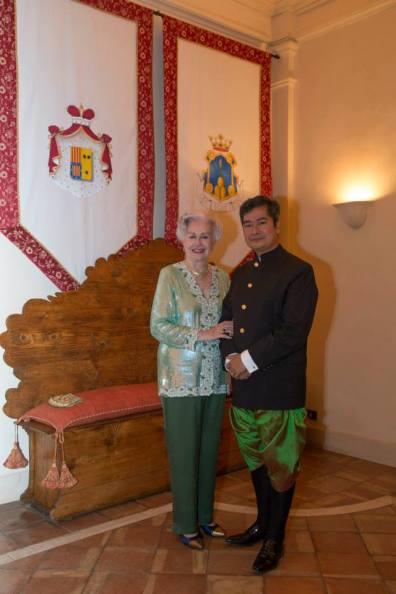 Avec la Magicienne de la Soirée, la Princesse Giulia Pignatelli Panichi Seghetti, sans qui rien de cette soirée féérique n'aurait eu le lustre, le prestige mais aussi la douceur de l'amitié vraie et partagée...