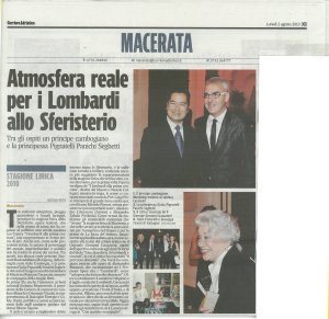 Articolo di Alessio Ruta nel Corriere dell'Adriatico del 2 Agosto 2010